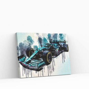 Formula 1 2021 Aston Martin Amr21 Front View Exterior F1 2021 Race Cars Canvas Wall Art - Y Canvas