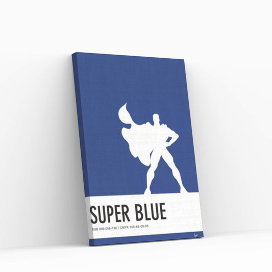 Minimal Colorcode Poster Superman Canvas Wall Art - Y Canvas