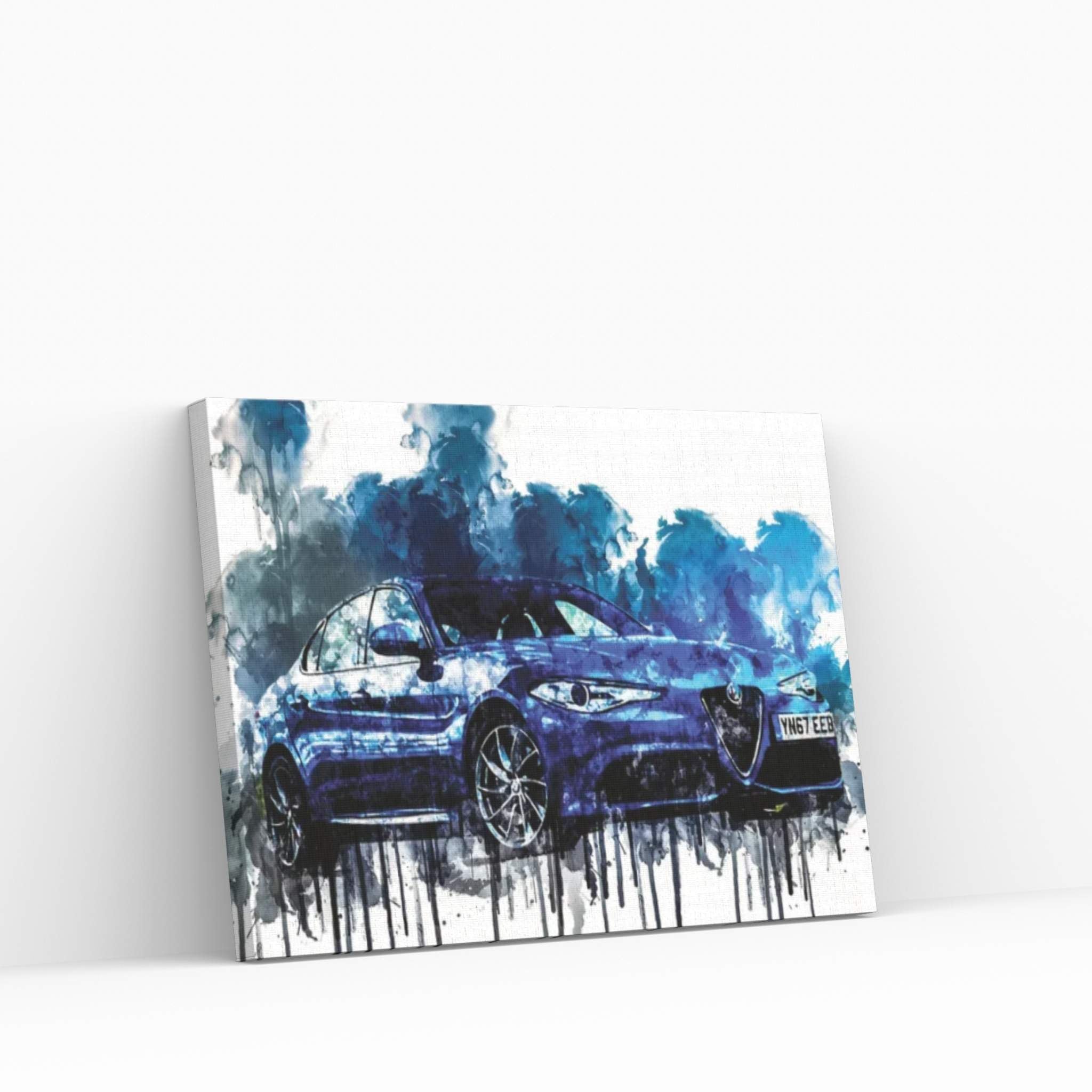 2017 Alfa Romeo Giulia Veloce Canvas Wall Art - Y Canvas