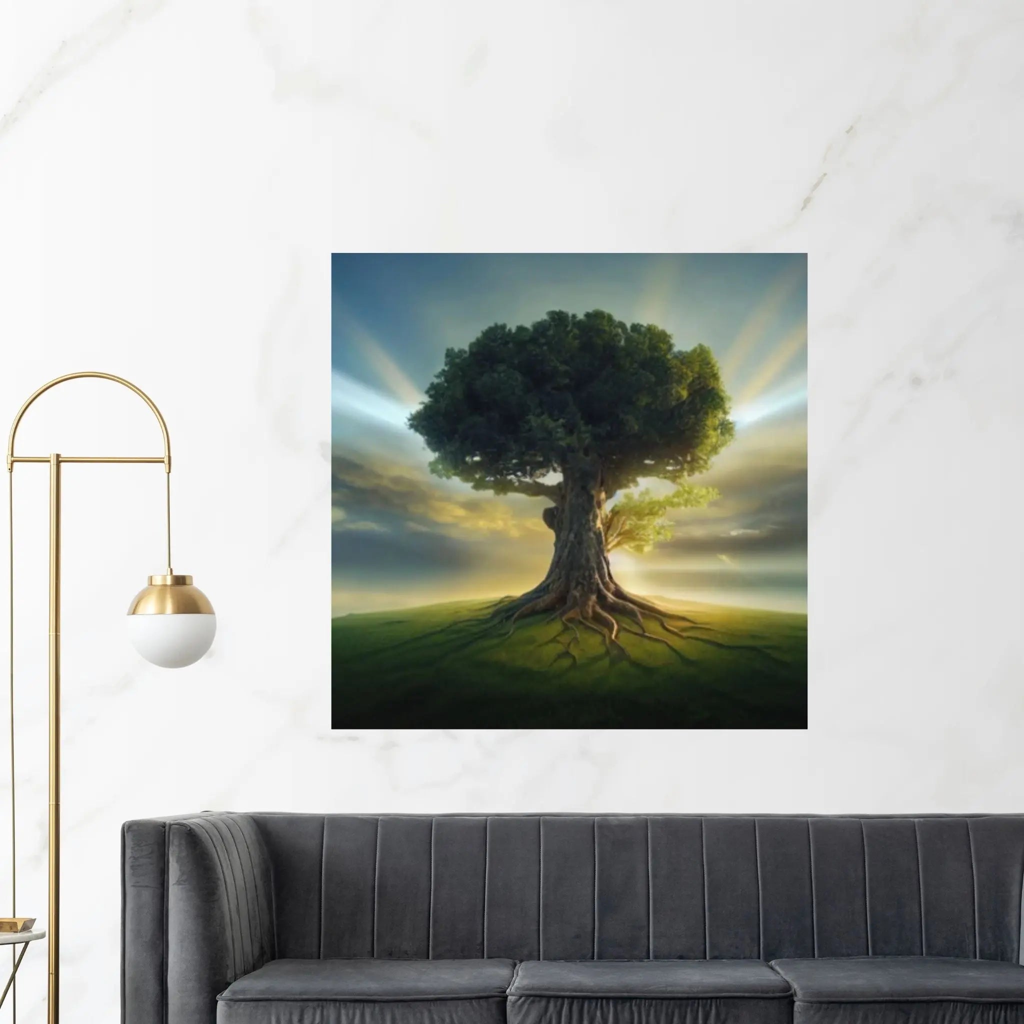 Landscape Tree On Canvas Print Wall Art Abstract Oil Tree Artwork Contemporary Tree Art Modern Tree Paintings - Y Canvas