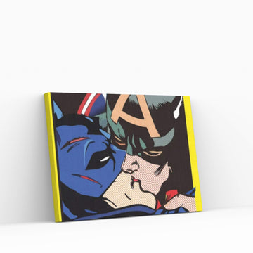 Cap Kissing Bruce Canvas Wall Art - Y Canvas