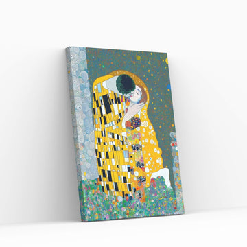 Gustav Klimt's The Kiss: Canvas Wall Art Reproduction Home Decor - Y Canvas