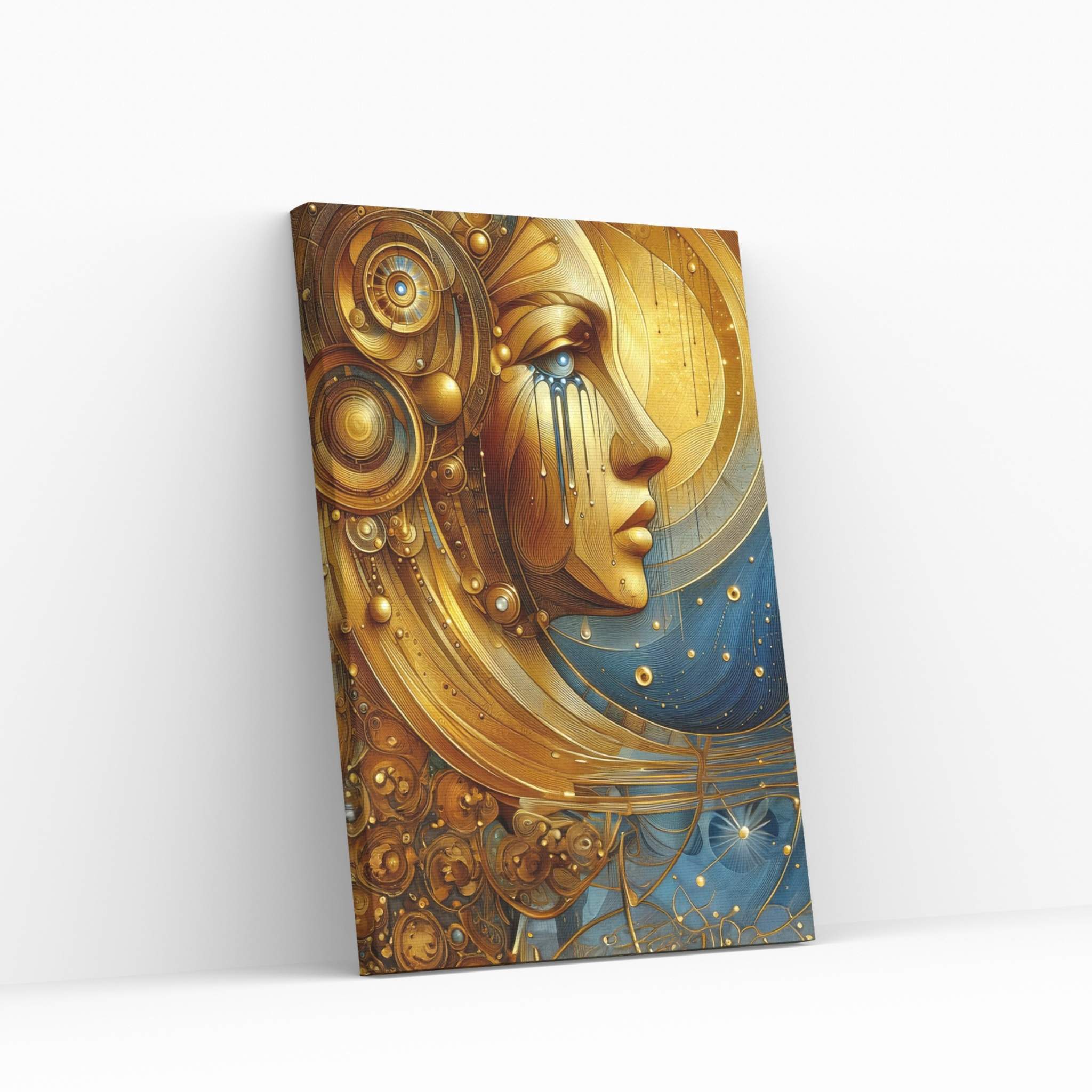 The Golden Tears Gustav Klimt Modern Abstract Reproduction Canvas Wall Art - Y Canvas