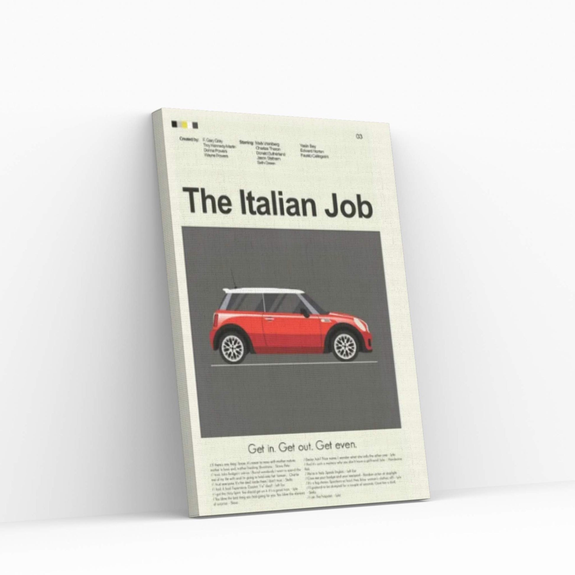 The Italian Job Canvas Wall Art - Y Canvas