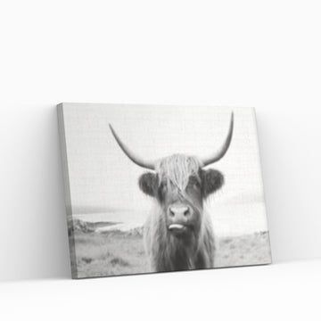 Highland Cow Canvas Wall Art Photo Print, Cattle Farming Print Animal, Highland Cow Canvas Art Print - Y Canvas