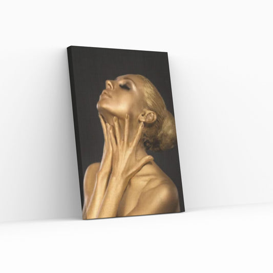 Black and Gold African Nude Woman, Scandinavian Wall Art Picture for Living Room - Y Canvas