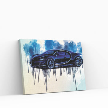 2017 New Hypercar Bugatti Chiron Canvas Wall Art - Y Canvas