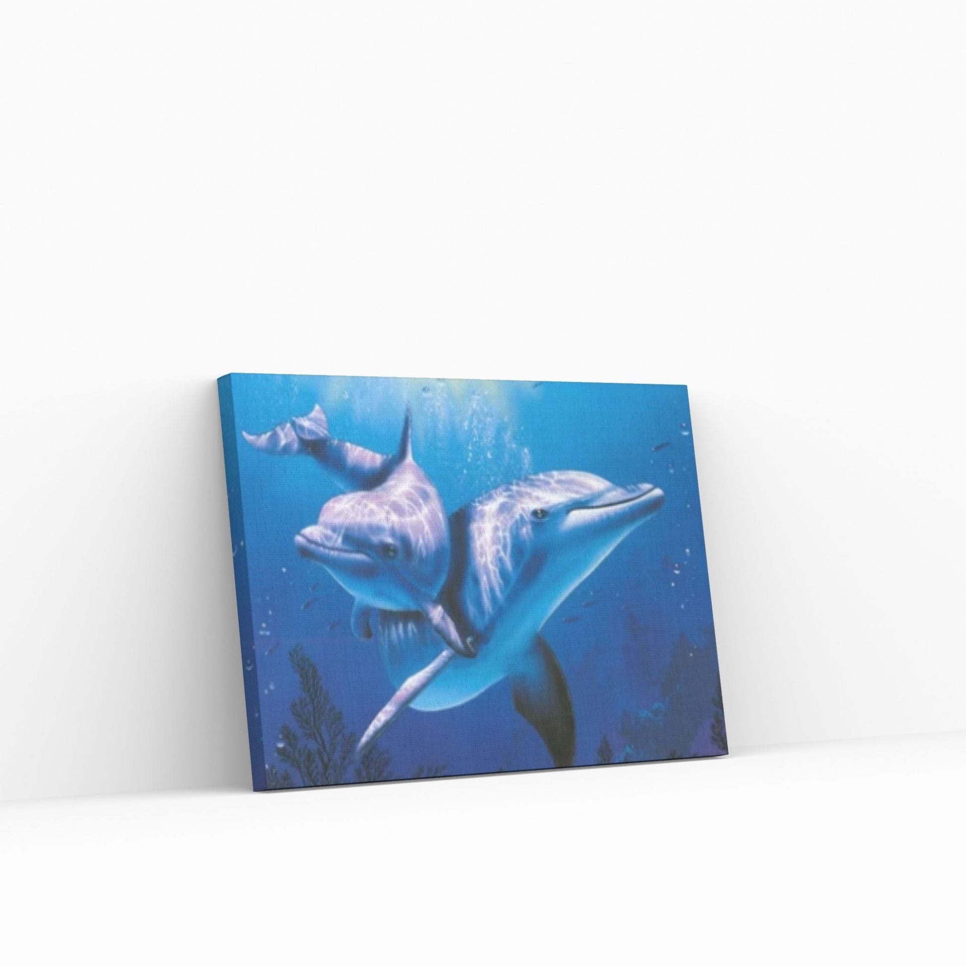 A lovely dolphins Canvas Wall Art Design - Y Canvas