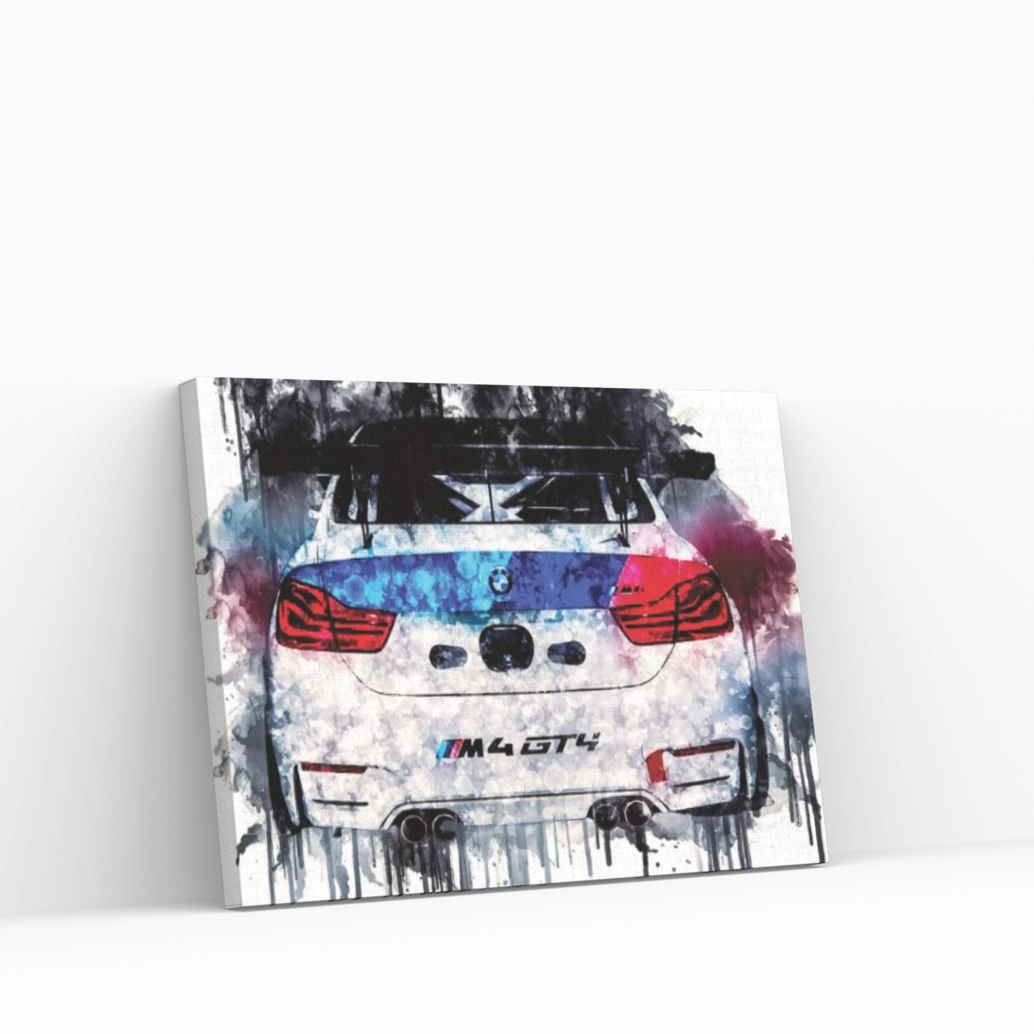 2018 BMW M4 GT4 Canvas Wall Art - Y Canvas