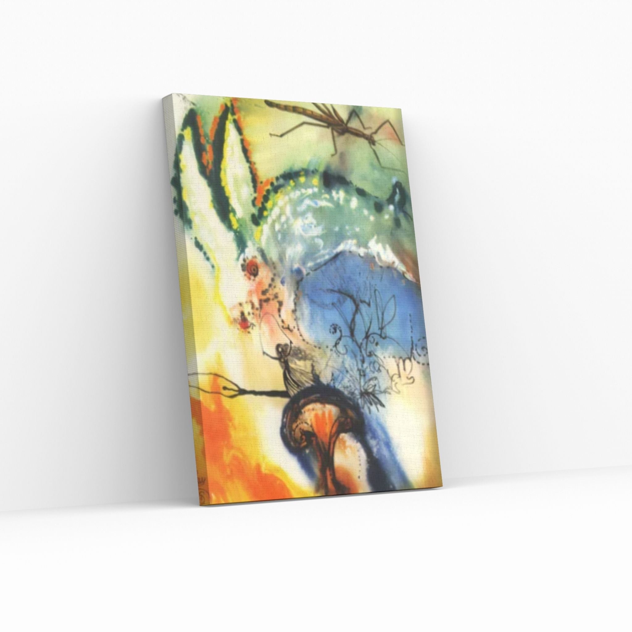 Salvador Dali Down the Rabbit Hole Canvas Wall Art Print, Dali Exhibition Print, Surrealism Canvas Poster - Y Canvas