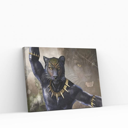 Black Panther Tribute Canvas Wall Art - Y Canvas