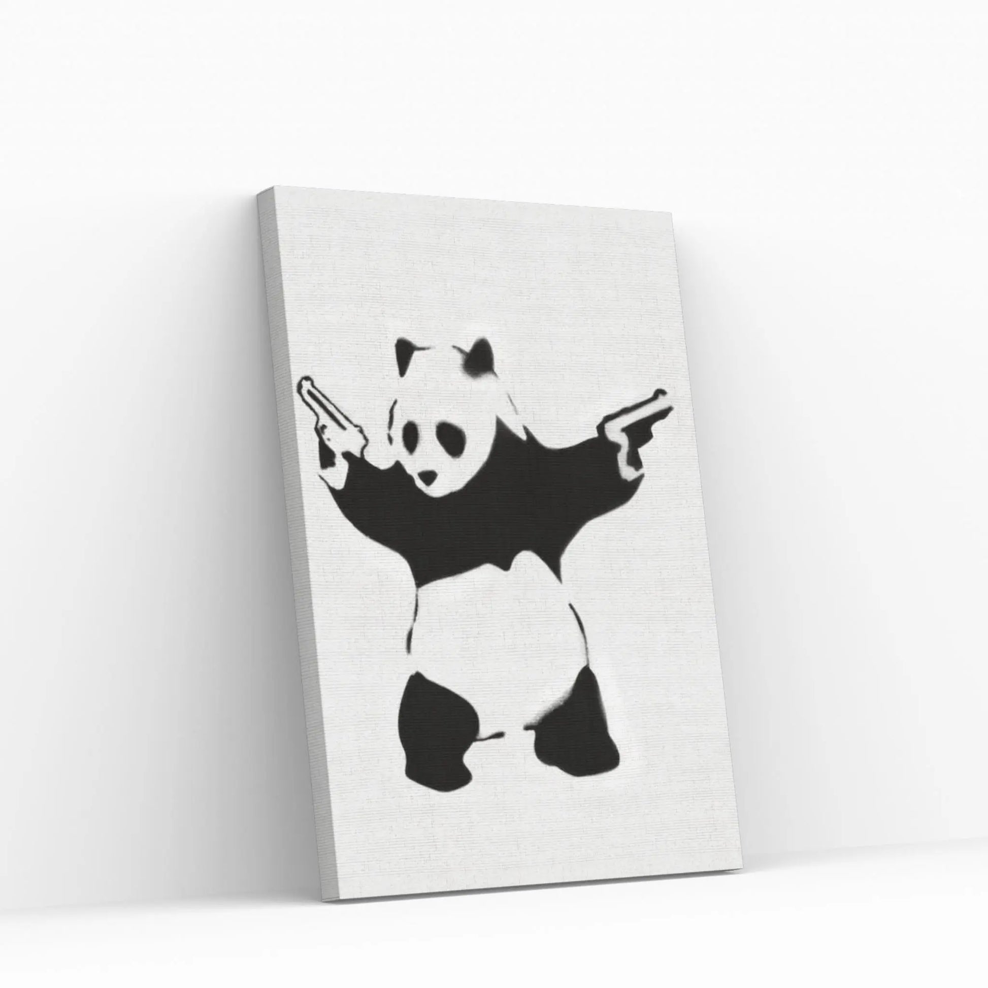 Panda With Guns Canvas Wall Art - Y Canvas