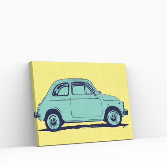 Fiat 500 Canvas Wall Art - Y Canvas