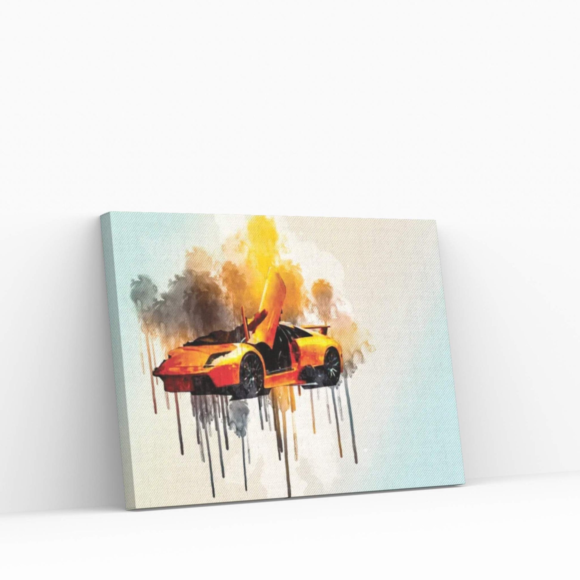 Hypercar Lamborghini Murcielago Orange Lamborghini Canvas Wall Art - Y Canvas