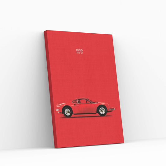 1969 Ferrari Dino 246 GT Canvas Wall Art - Y Canvas