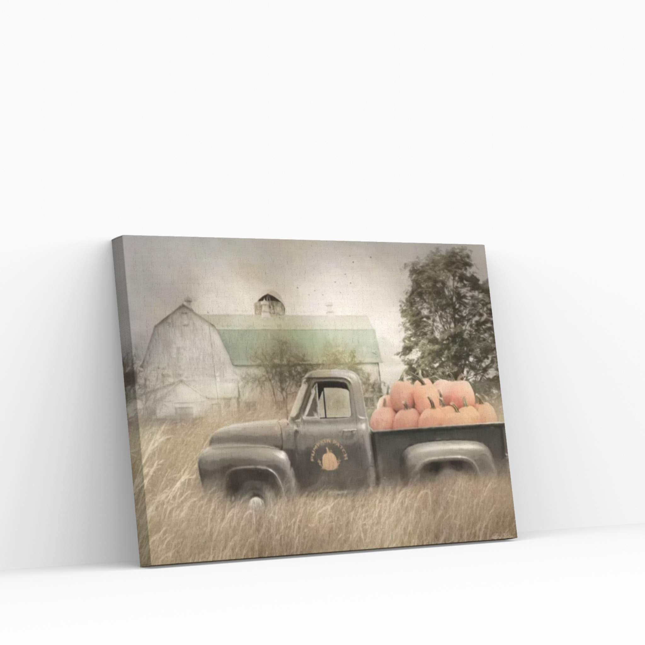 Happy Harvest Truck Canvas Wall Art - Y Canvas