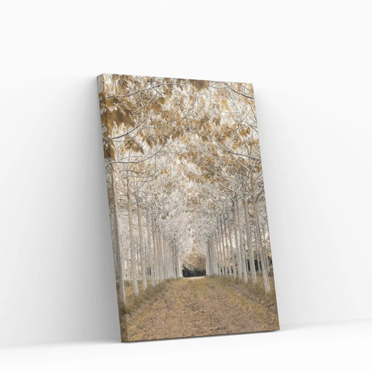 White Gold Canvas Wall Art - Y Canvas