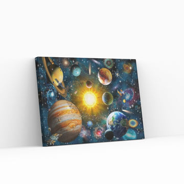 Amazing Solar System Outer Space Canvas Wall Art - Y Canvas