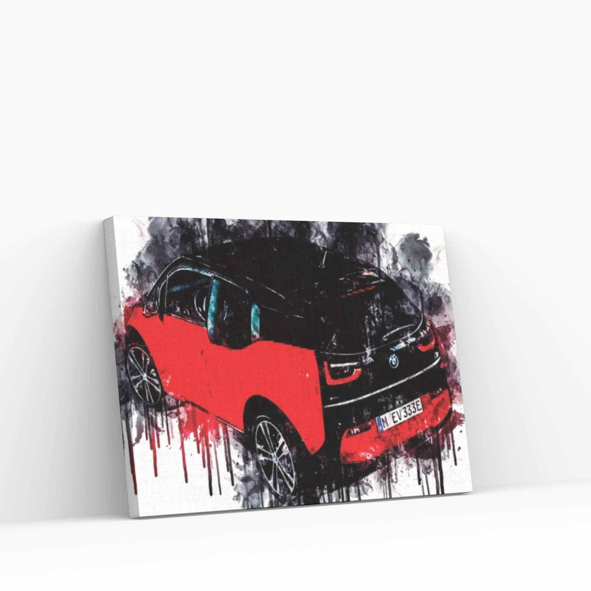 2018 BMW i3s Rear Vehicle CCCXCVII Canvas Wall Art - Y Canvas