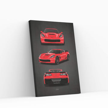 Chevrolet Corvette Z06 Canvas Wall Art - Y Canvas