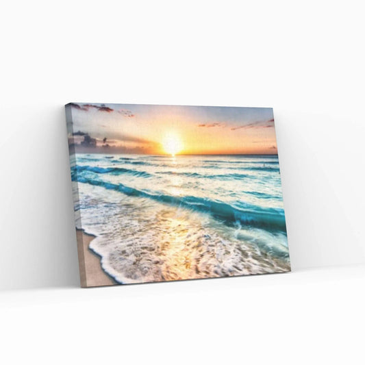 Sea beach ocean white sand Canvas Wall Art Design - Y Canvas