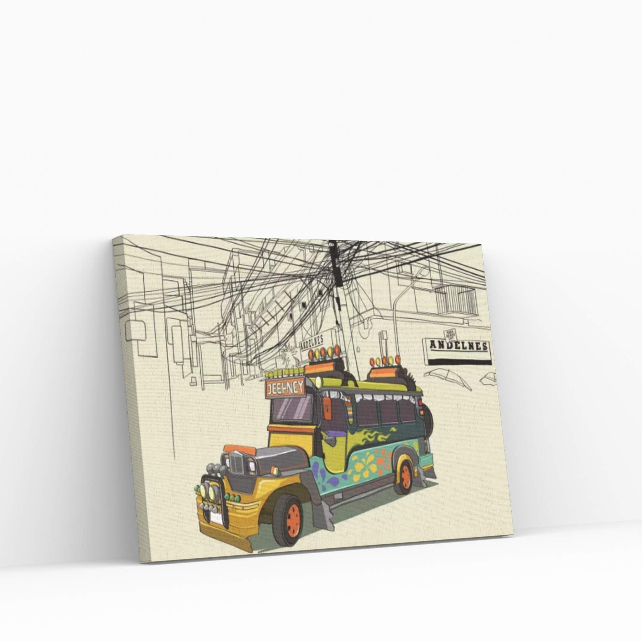 Philippines - Jeepney Canvas Wall Art - Y Canvas