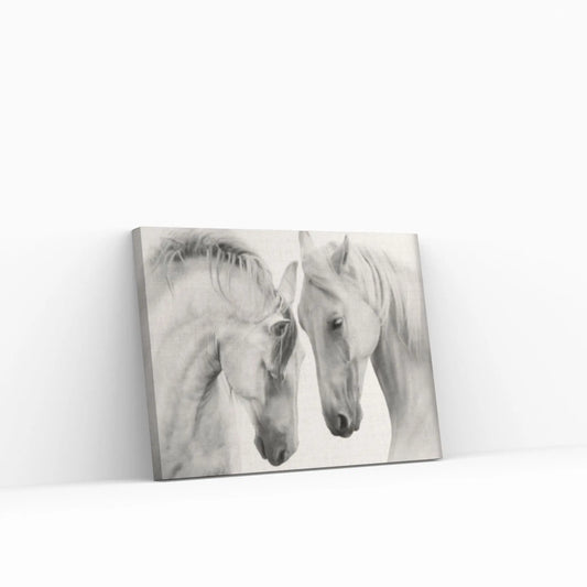 Horses Black White Canvas wall Art Home Decor - Y Canvas