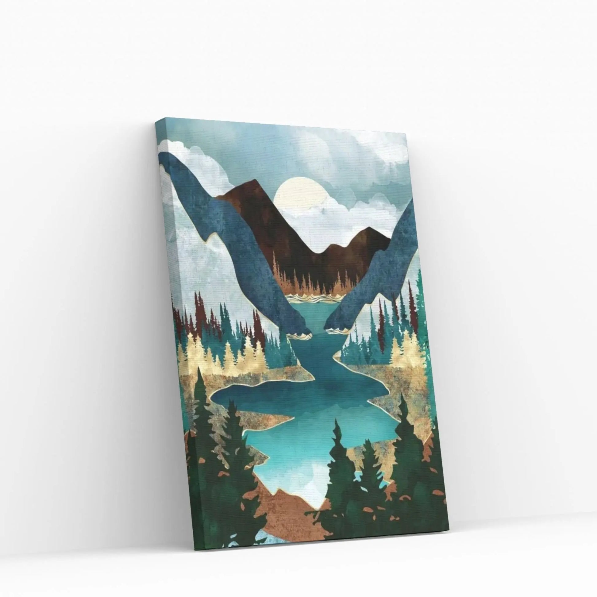 River Vista Canvas Wall Art - Y Canvas