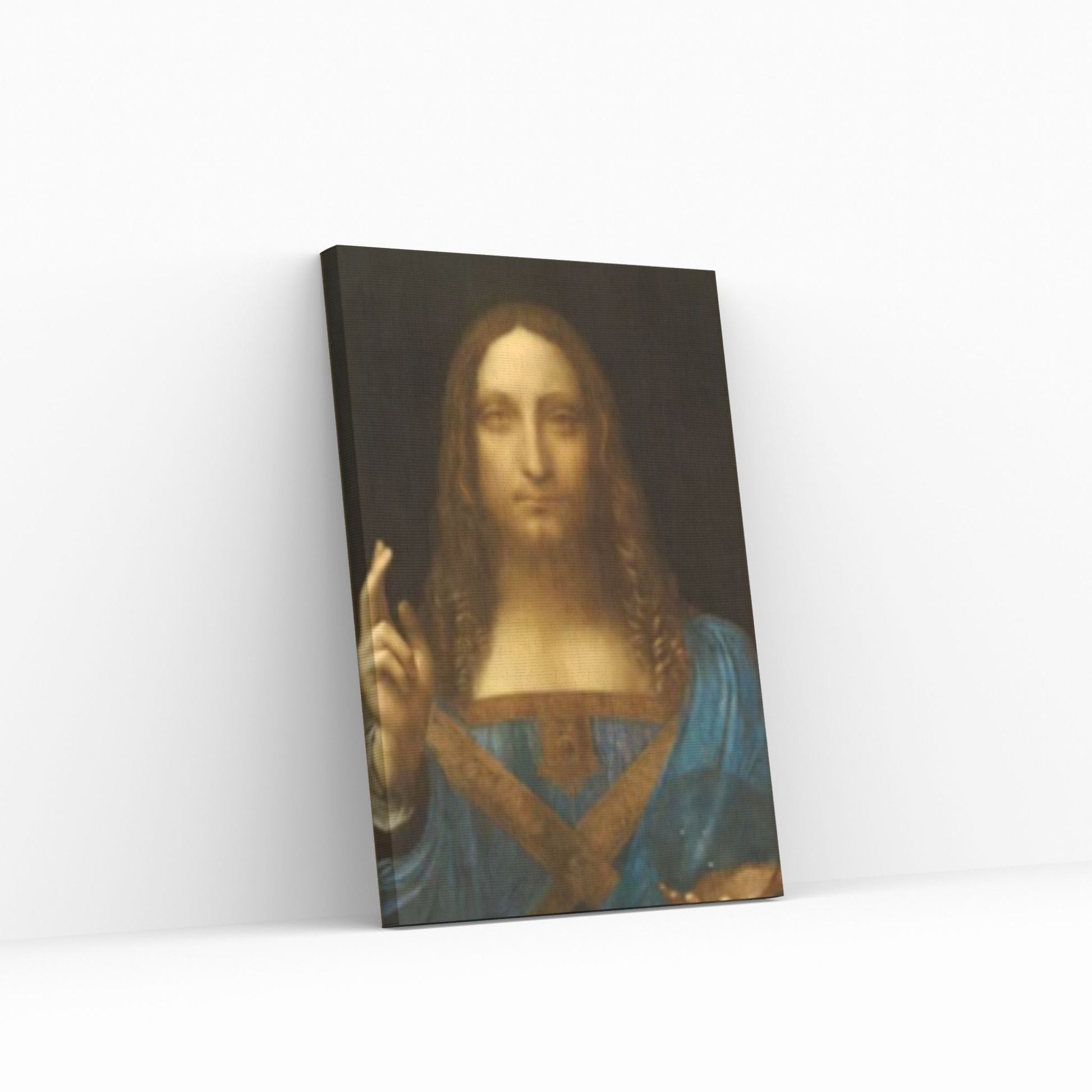 Leonardo da Vinci, Salvator Canvas Wall Art Mundi (1500),Salvator Mundi print, Leonardo da Vinci poster - Y Canvas