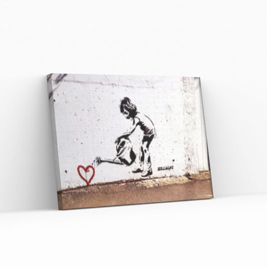 Banksy Street Art Canvas Wall Art / Banksy Planting Love Street Art Poster Canvas - Y Canvas