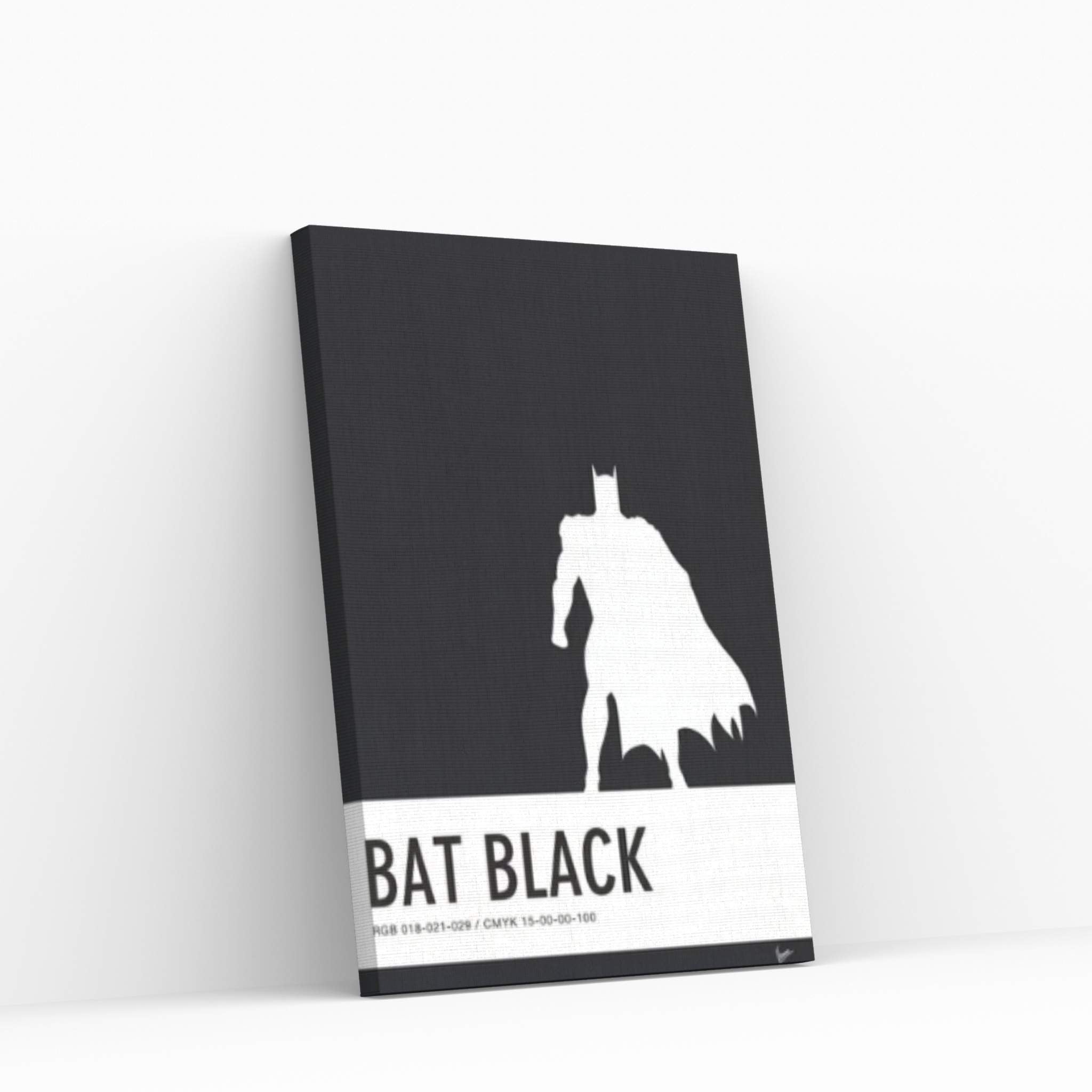 Minimal Colorcode Poster Batman Canvas Wall Art - Y Canvas