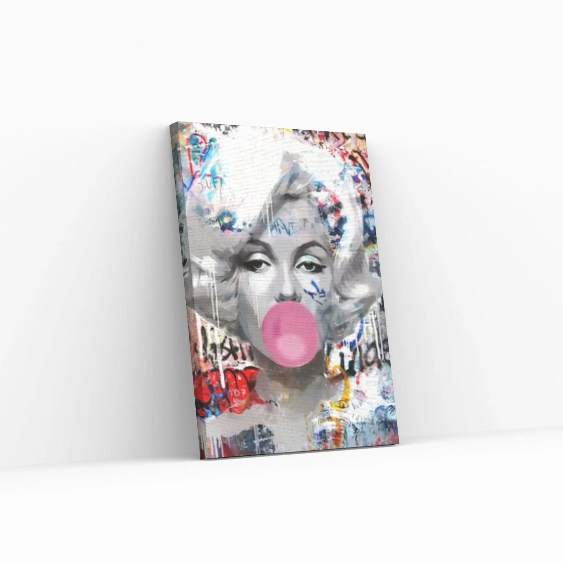 Marilyn Monroe Wall Art Canvas / Monroe Pink Bubble Gum Art Poster Canvas Wall Art - Y Canvas