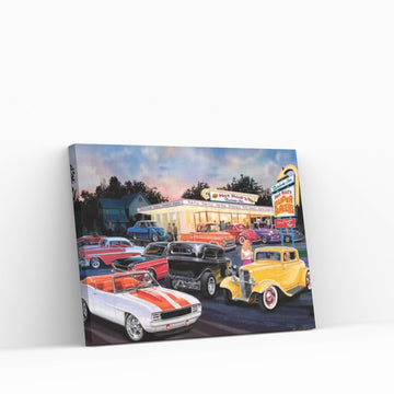 Hot Rod Drive-In I Canvas Wall Art - Y Canvas