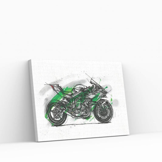 Ninja H2R Canvas Wall Art - Y Canvas