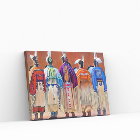 Native American Woman Framed Canvas, Native American Indian Wall Art, Native Americans Wall Decor, American Indigenous - Y Canvas