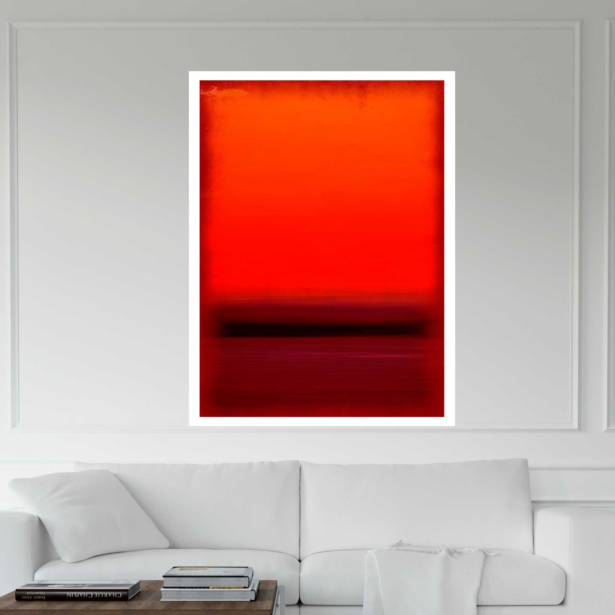 Mark Rothko Red Minimalist Canvas Wall Art