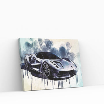 Lotus Evija 2020 Exterior Front View Electric Hypercar Canvas Wall Art - Y Canvas