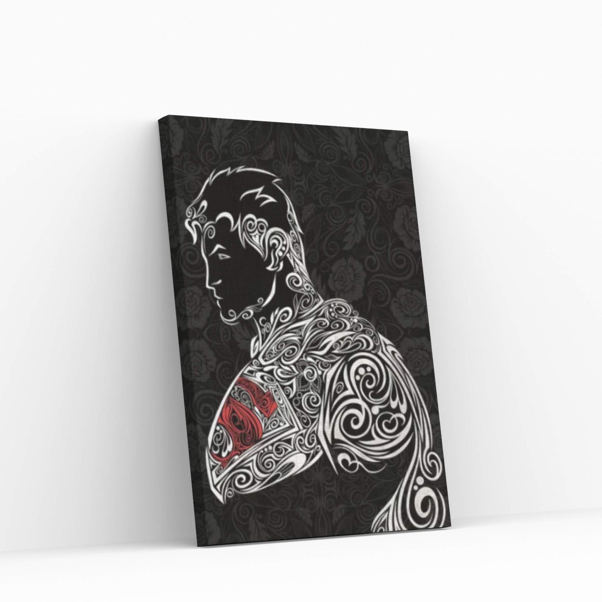 The Man of Carbon Steel in Black Canvas Wall Art - Y Canvas