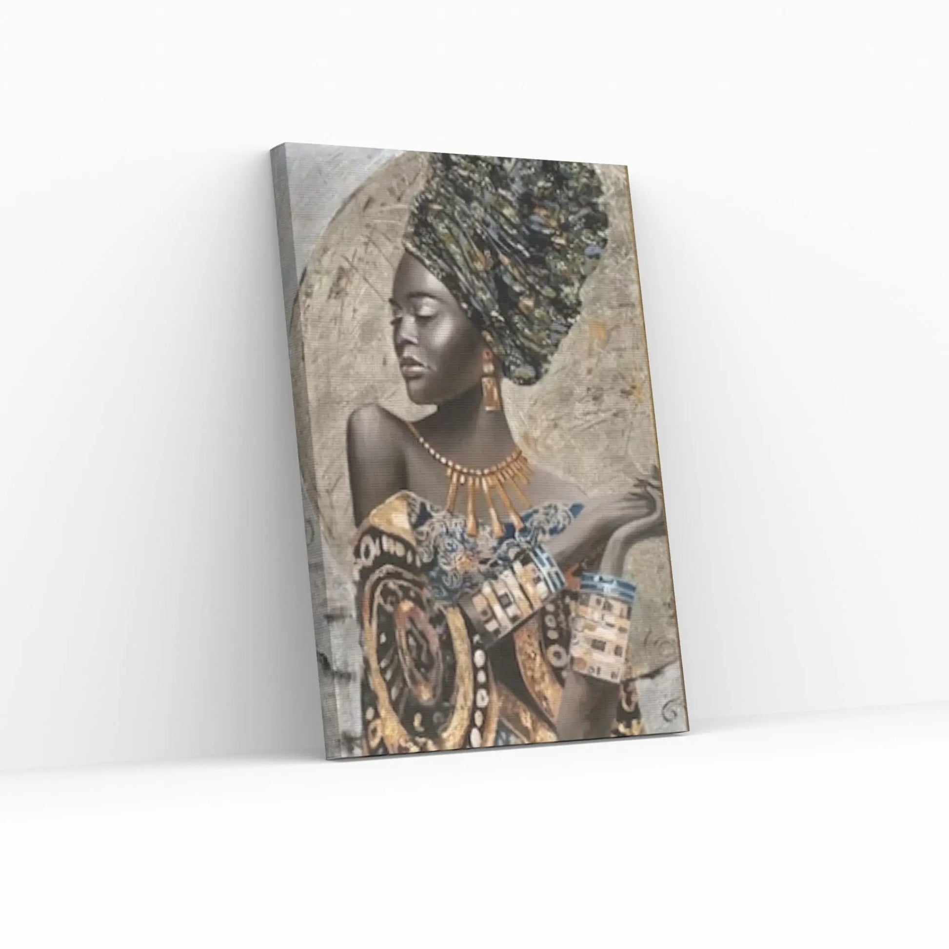 African Woman, African Art, American Afro Woman,Frame Canvas, Picture Vintage Print - Y Canvas