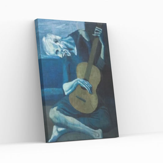 Pablo Picasso Canvas Art, The Old Guitarist Exhibition Canvas Wall Art, Pablo Picasso Print - Y Canvas