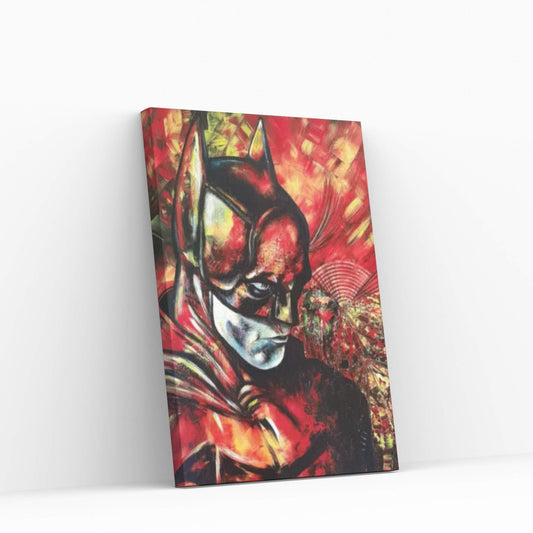 Batman On Fire Canvas Wall Art - Y Canvas