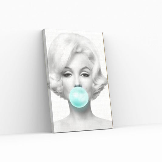 Marilyn Monroe Wall Art Canvas / Monroe Pink Bubble Gum Art Poster - Y Canvas