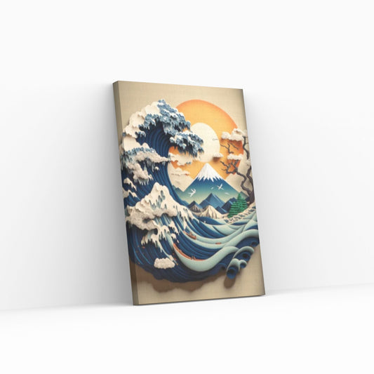 The Great Wave off Kanagawa print on canvas wall art Katsushika Large The Great Wave - Y Canvas