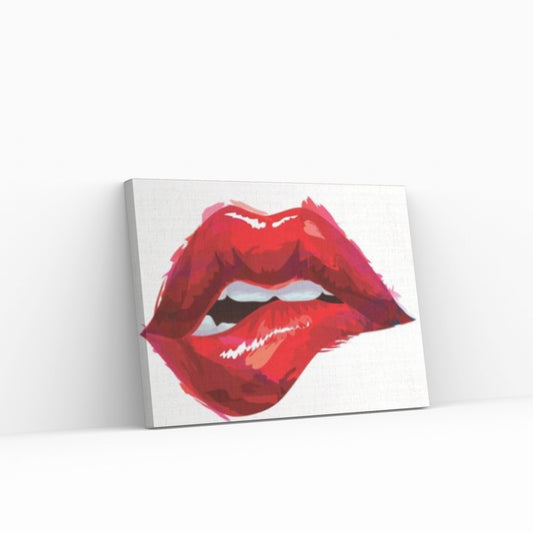 Large Sexy Red Lips Print on Canvas, Christmas Gift - Y Canvas