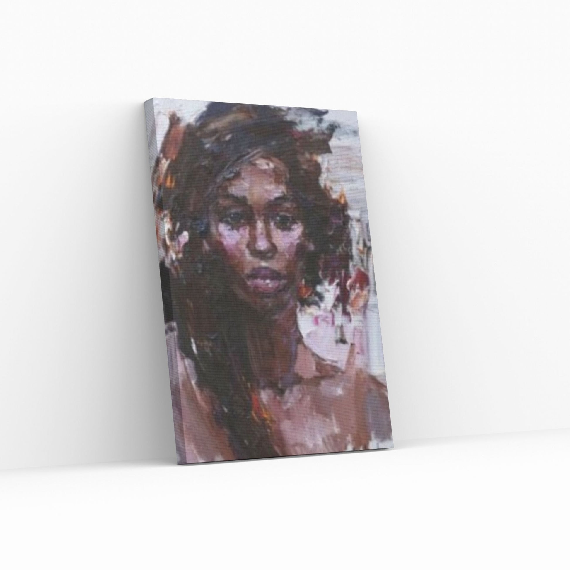 Black Woman Portrait, Afro Art, Colorful Wall Art,African Woman Makeup Wall Art - Y Canvas