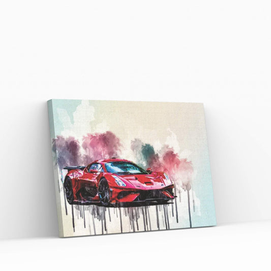 Brabham Bt62 2021 Red Hypercar Front View Canvas Wall Art - Y Canvas