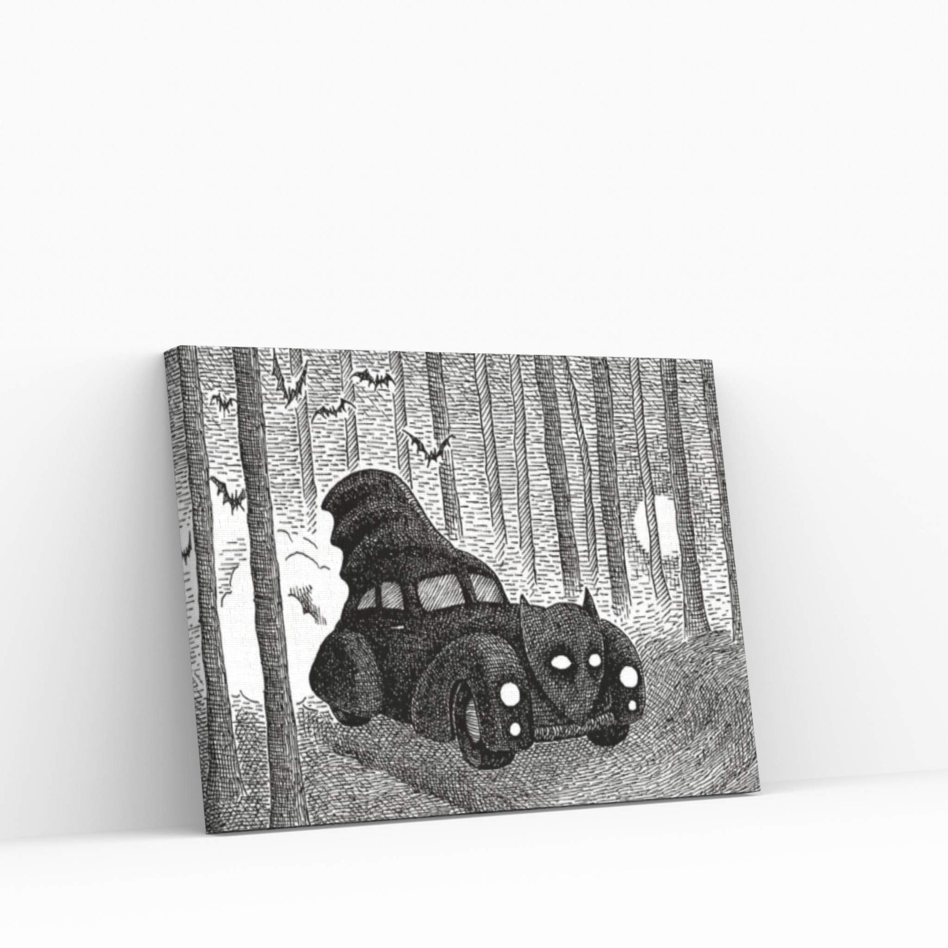 Bat-Mobile Canvas Wall Art - Y Canvas