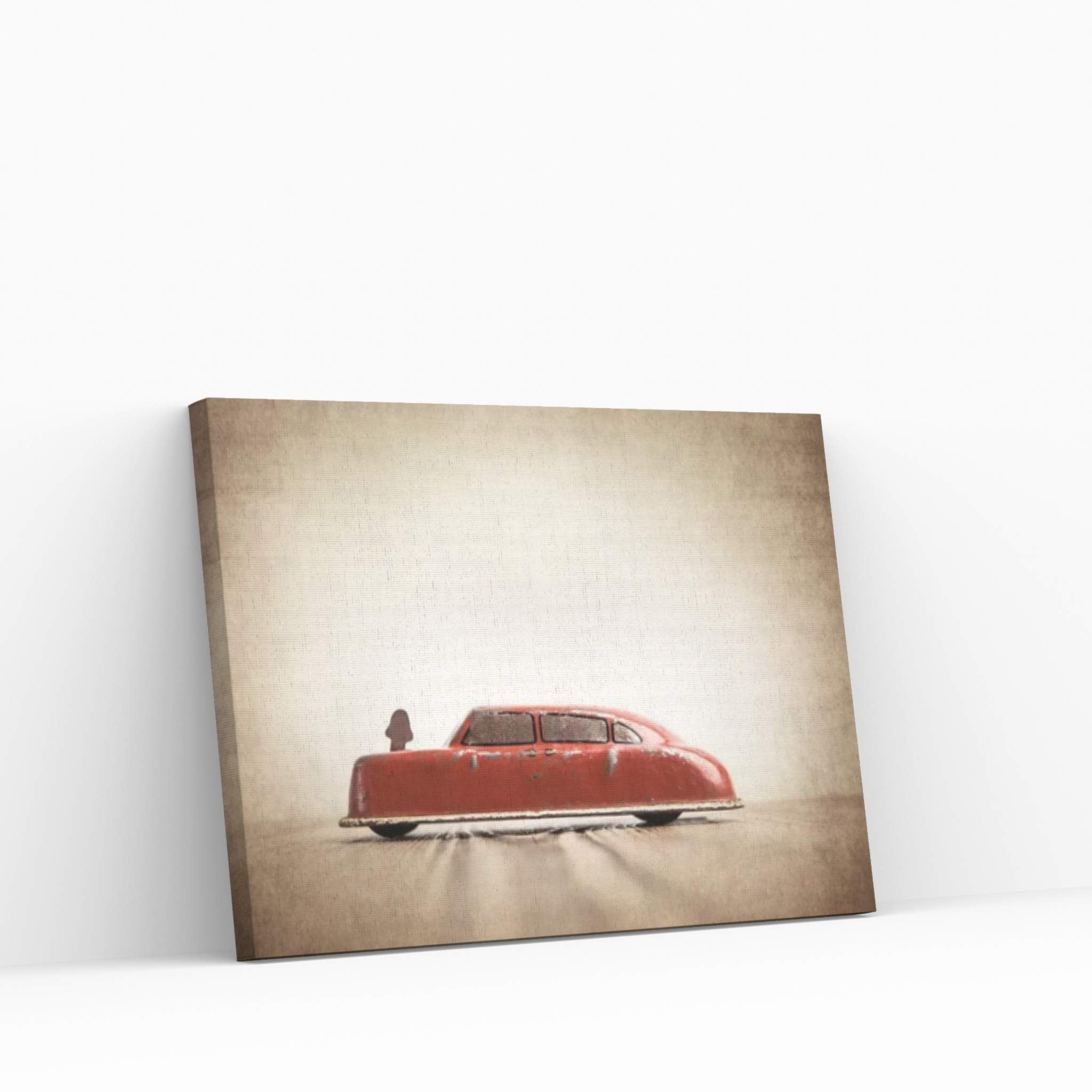 ARGO Red Car Canvas Wall Art - Y Canvas