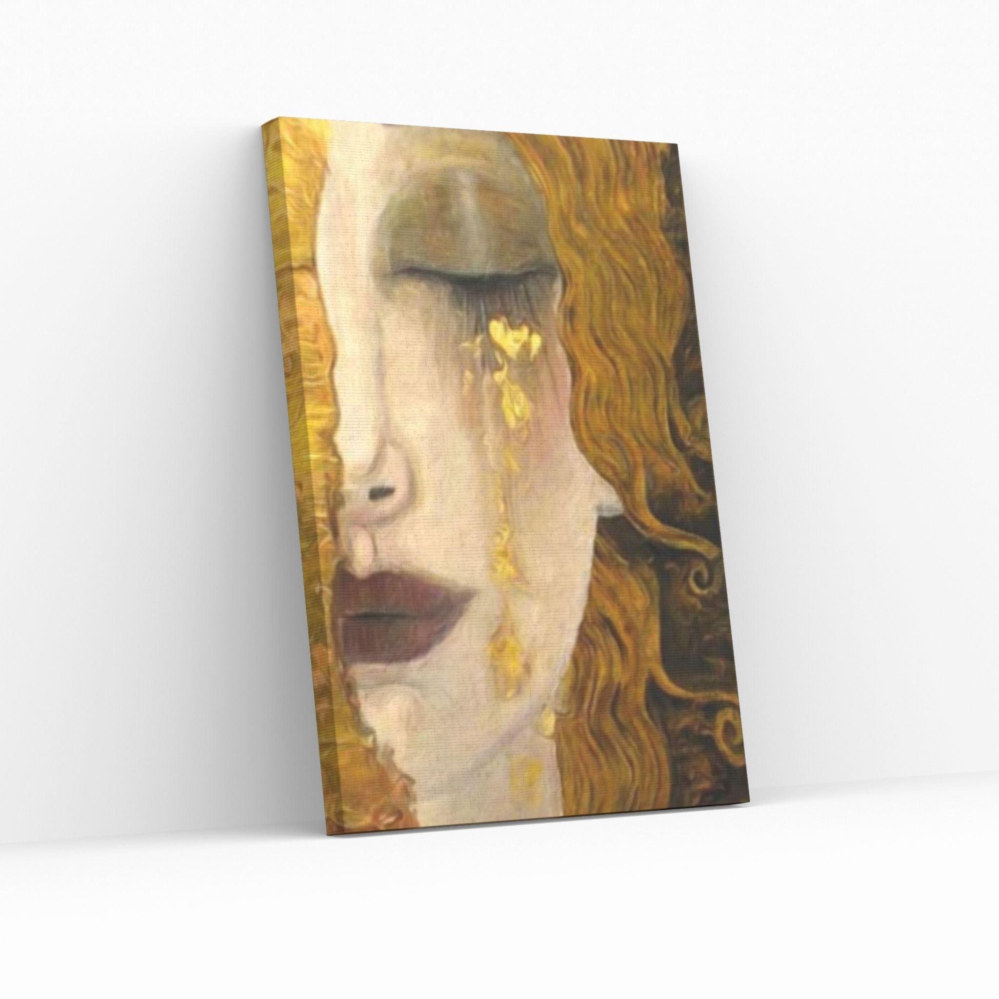 Gustav Klimt The Golden Tears Canvas Wall Art Print - By Gustav Klimt The Golden Tears Wall Art - Y Canvas