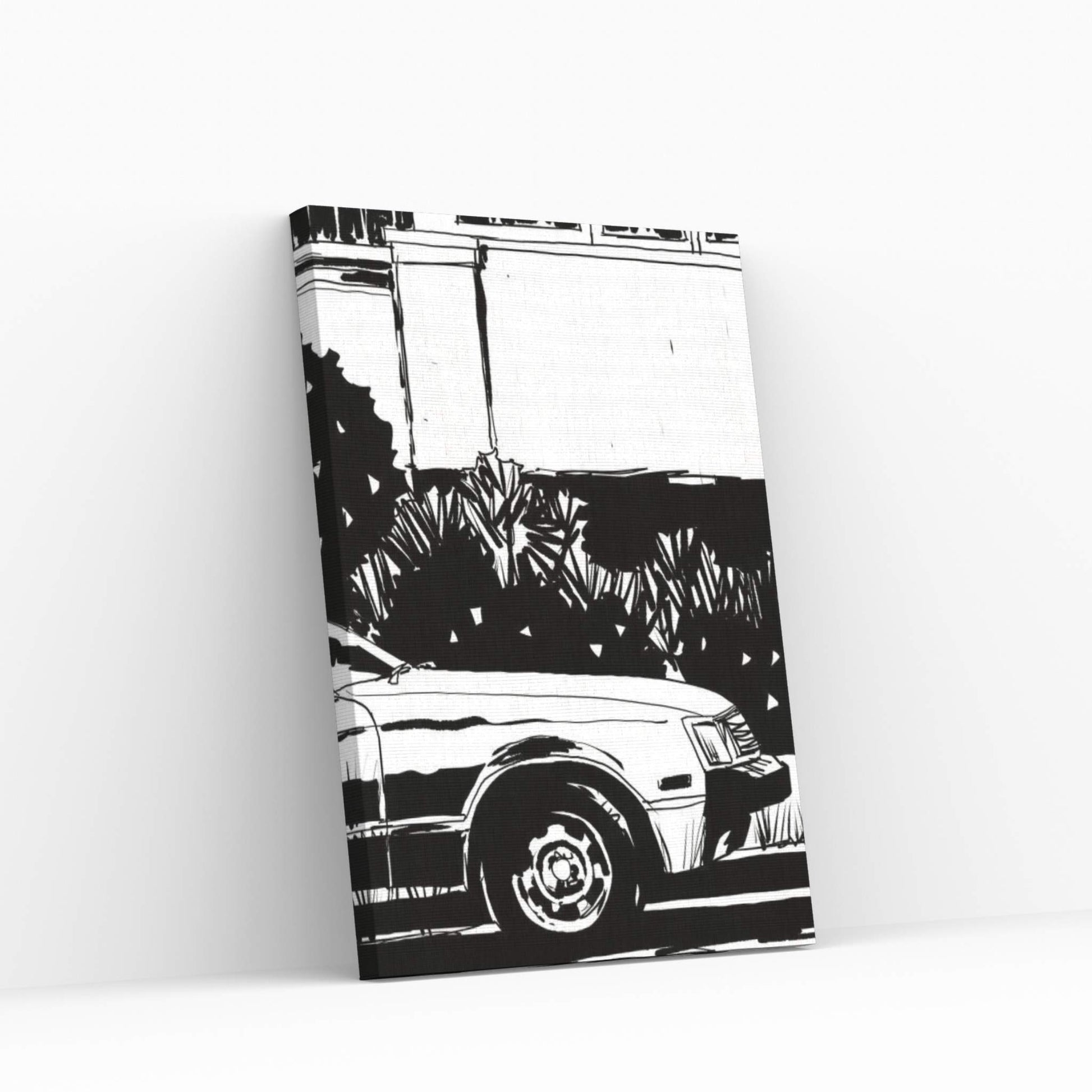 Parked Canvas Wall Art - Y Canvas